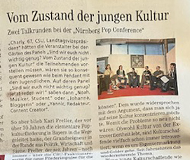 Jugendkulturdiskussion Nürnberg Pop Converence 2023